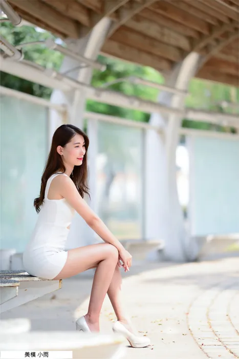 [Mzsock] NO.096 Xiaoyu off-shoulder dress, high heels, beautiful legs, outdoor shot street photography#[100P]-73