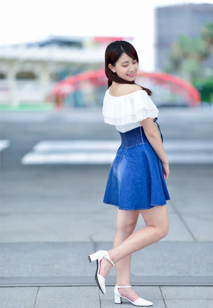 [Mzsock] NO.168 Shanshan denim short skirt with high legs and beautiful legs street photography#[35P]-14