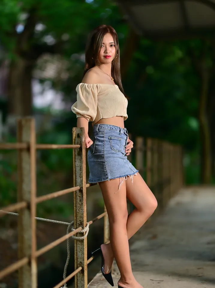 [Mzsock] NO.203 Xu Xiaozhen denim short skirt, high heels and beautiful legs street photography#[73P]-58