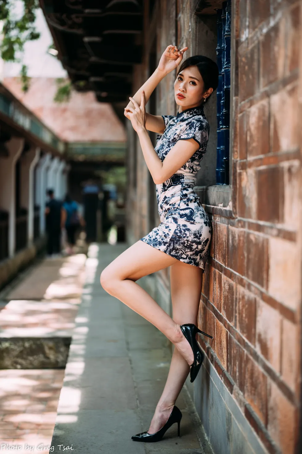 [Mzsock] NO.151 Zhang Jun short cheongsam, stockings, high heels and beautiful legs street photography#[54P]-46